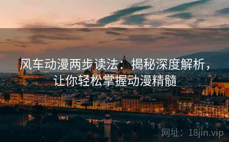 风车动漫两步读法：揭秘深度解析，让你轻松掌握动漫精髓