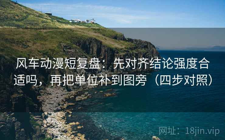 风车动漫短复盘：先对齐结论强度合适吗，再把单位补到图旁（四步对照）