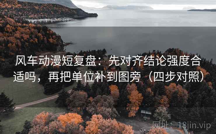 风车动漫短复盘：先对齐结论强度合适吗，再把单位补到图旁（四步对照）