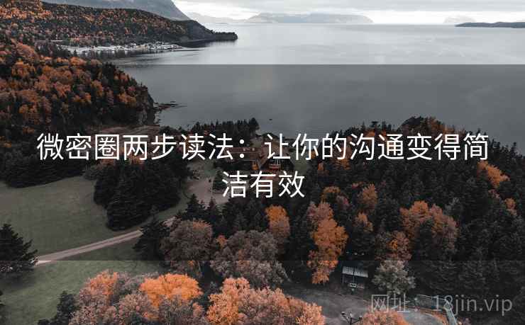 微密圈两步读法：让你的沟通变得简洁有效